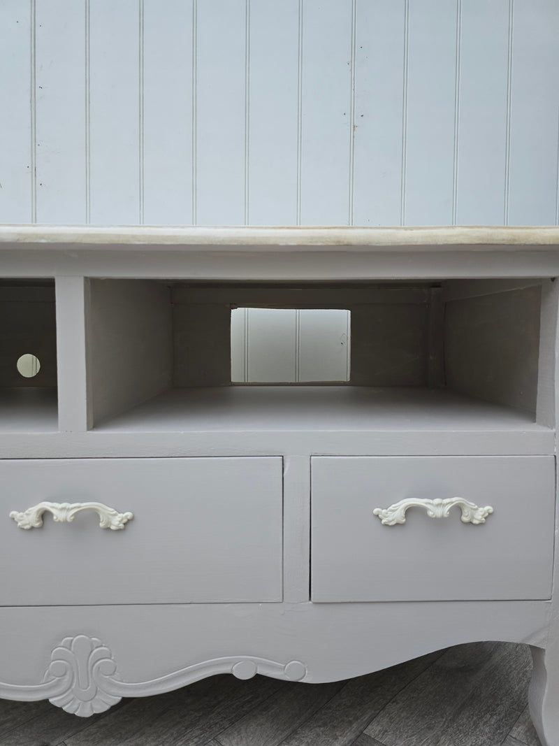 Upcycled Shabby Chic TV Stand
