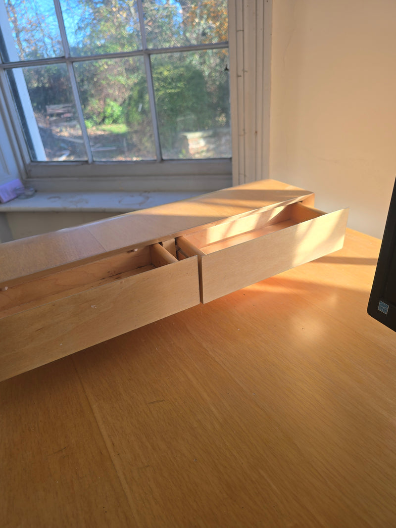 Luxury Mid-Century Italian Beech Wood Executive Desk